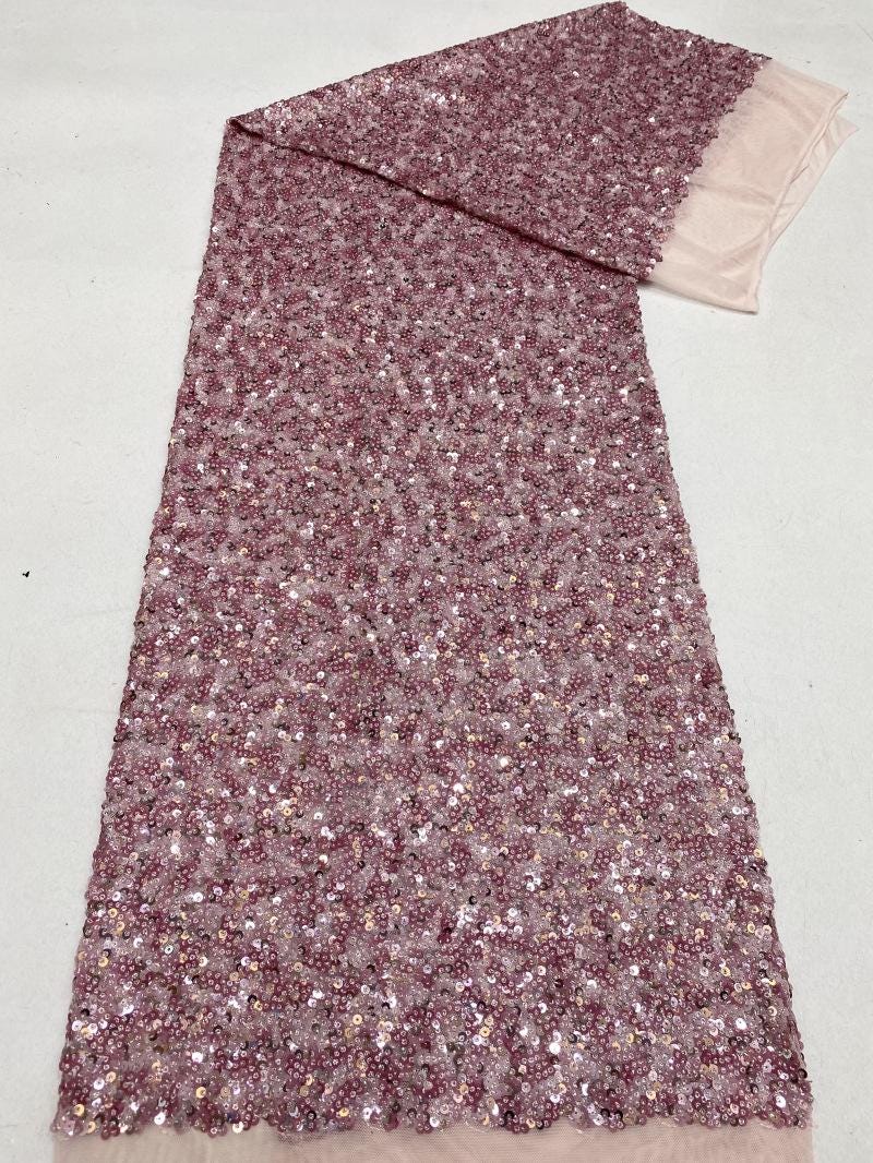 Tissu brodé à sequins, 127 cm de large, pour robe orientale