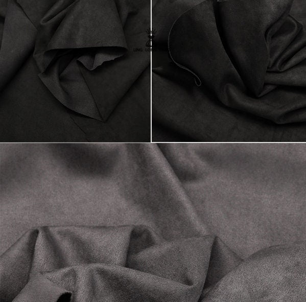 Stretch Faux Suede Fabric: Polyester Spandex Blend, 58" Wide