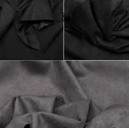Stretch Faux Suede Fabric: Polyester Spandex Blend, 58" Wide