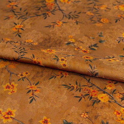 Tissu satiné de soie couleur thé vintage : 150 cm de large, pour ameublement, costumes et rideaux