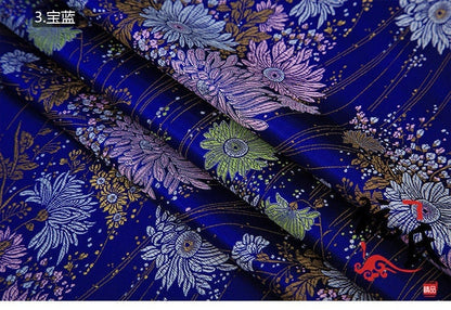 Chrysanthemum Damask Jacquard Brocade Fabric: Kimono Sewing Material