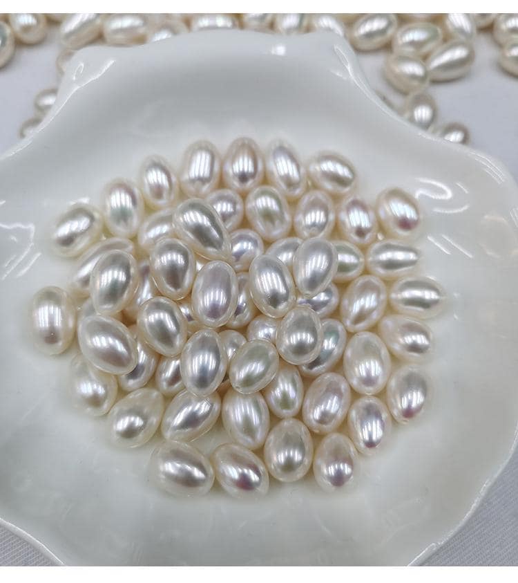 Perles de riz d'eau douce de 7,5 à 8 mm : bijoux DIY à haute brillance