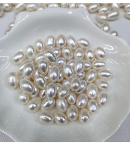Perles de riz d'eau douce de 7,5 à 8 mm : bijoux DIY à haute brillance