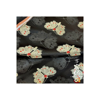 Butterfly Brocade Fabric: Natural Silk Cotton Damask (29.5"W)