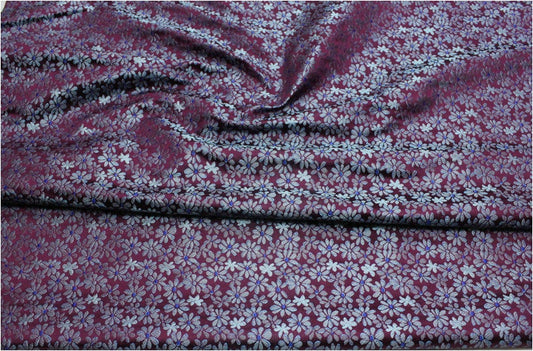 Tissu brocart à marguerites : mélange de soie et de rayonne pour cheongsam et qipao chinois