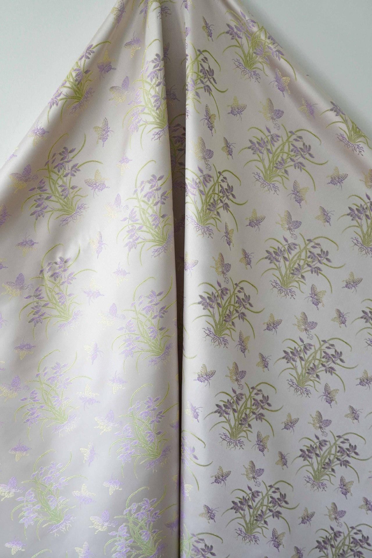 Xianglan Butterfly Brocade Fabric ��� Chinese Style Jacquard Satin for Qipao, Cheongsam, Dressmaking, Upholstery, Costume, DIY Craf"W