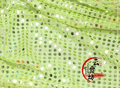 Tissu extensible en maille pailletée, 109 cm de large, pour costumes, mariages et poupées, vendu au mètre.