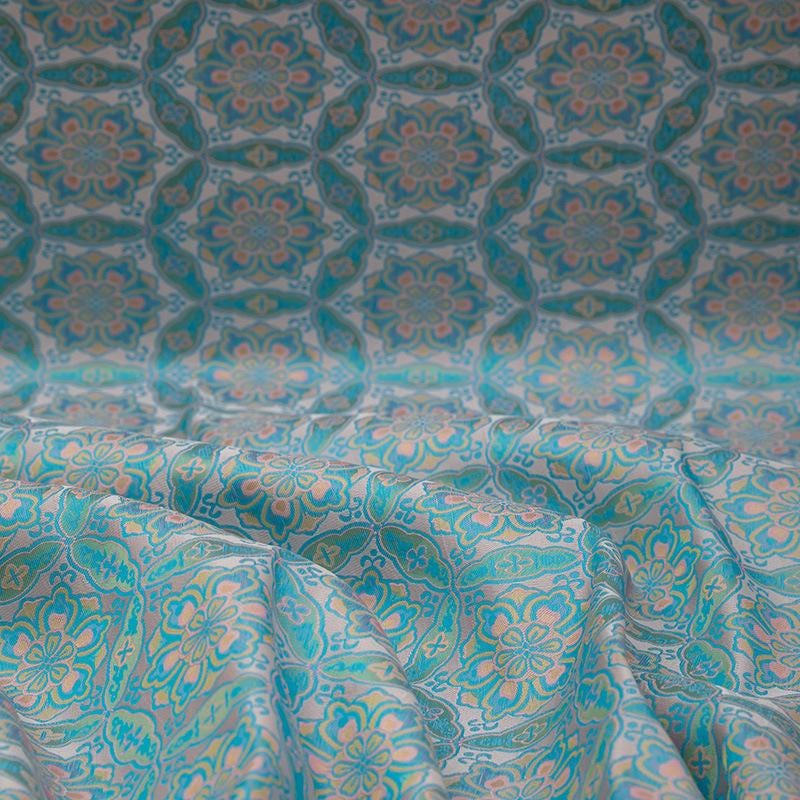 Tissu de brocart de soie Song Dunhuang : Tissu pour robe cheongsam tibétaine, 150 cm de large