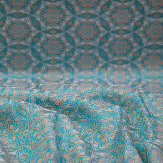 Tissu de brocart de soie Song Dunhuang : Tissu pour robe cheongsam tibétaine, 150 cm de large