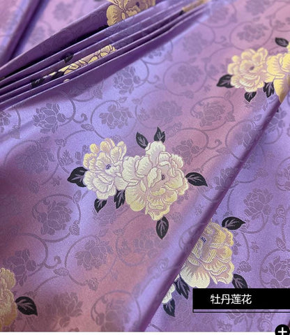 Floral Jacquard Brocade Fabric: Elegant Upholstery, Costume Sewing (59"W, By the Meter)