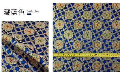 Tissu brocart jacquard Nishijin : mélange de soie pour kimono japonais (largeur : 150 cm)