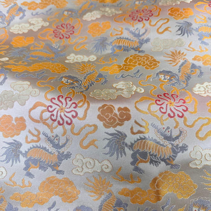 Kirin & Cloud Silk Brocade Fabric: 59" Wide Rayon Blend