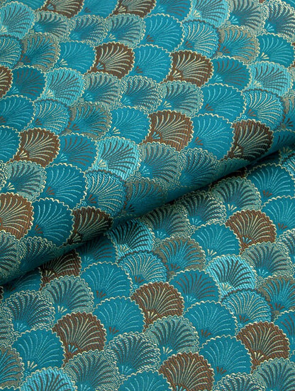 Japanese Fan Fabric: Silk Rayon Jacquard Brocade (29.5" Width)