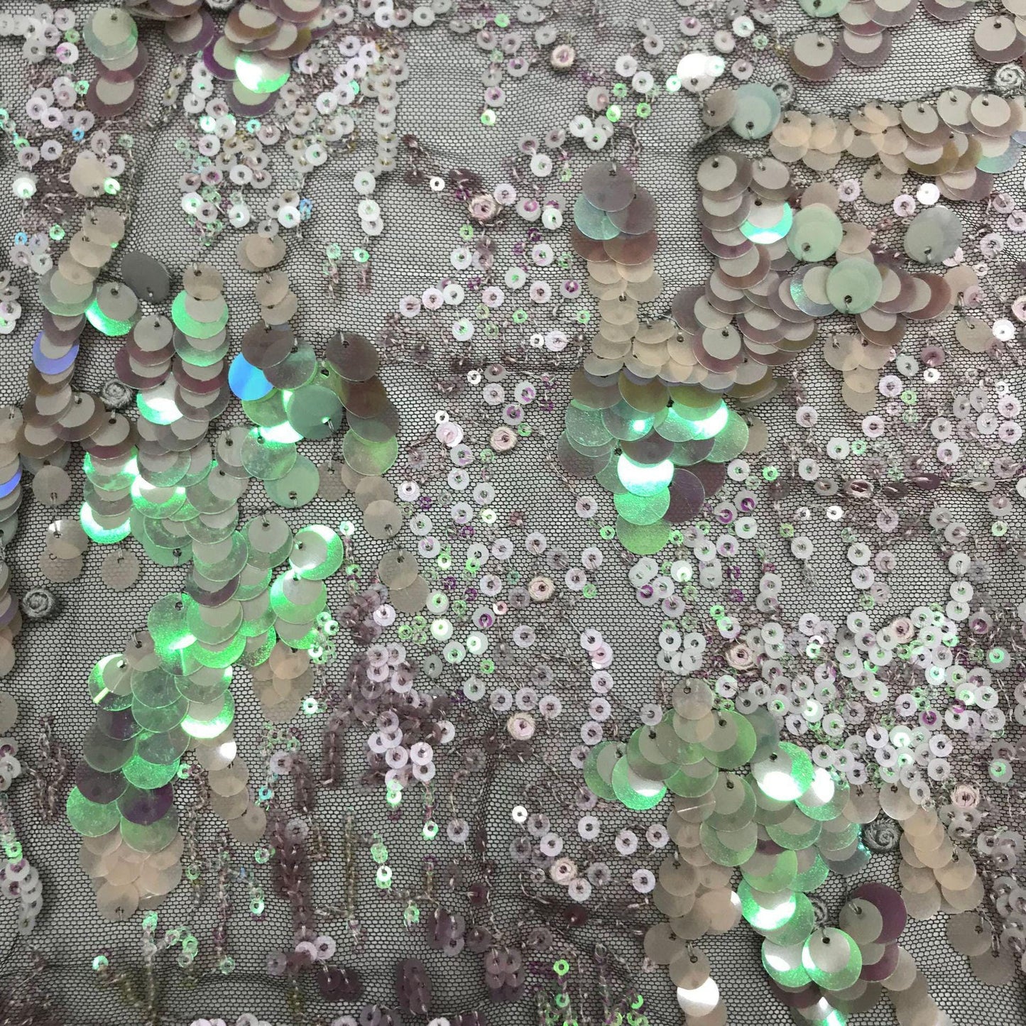 Colorful Sequin Fabric: Evening Dress & Runway Attire (51"W)