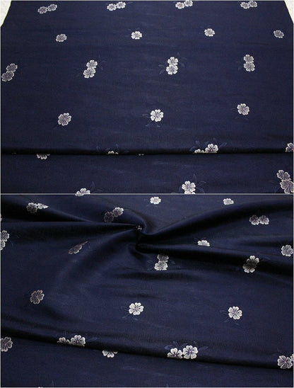 Tissu brocart jacquard à motifs floraux : Cheongsam Qipao bleu sarcelle - Matériel pour la confection de vêtements