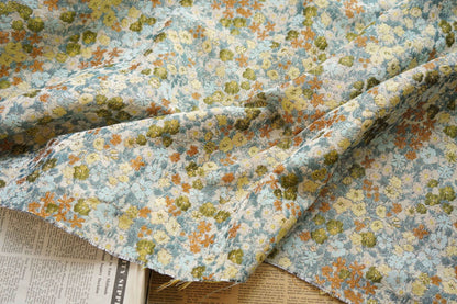 Tissu jacquard à motif floral : tissu 3D design, 165 cm de large, vendu au mètre