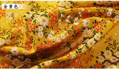 Floral Brocade Fabric: 45"W Silk Rayon Blend
