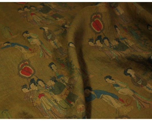Printed Ramie Linen Fabric: 53" Wide, Apparel & Home Decor