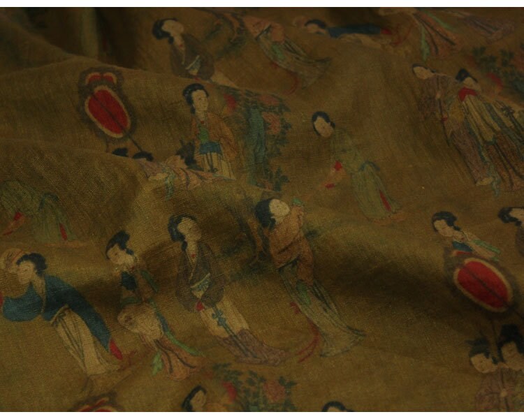 Printed Ramie Linen Fabric: 53" Wide, Apparel & Home Decor