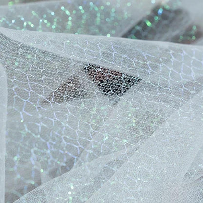 Tissu en maille dégradée laser, dentelle ajourée colorée, robe de bal, confection de poupées, couture, bricolage, au mètre