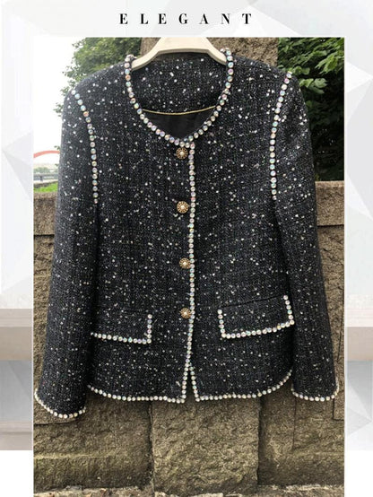Sequin Tweed Fabric: Coarse Woven Sparkle Material - 59"W
