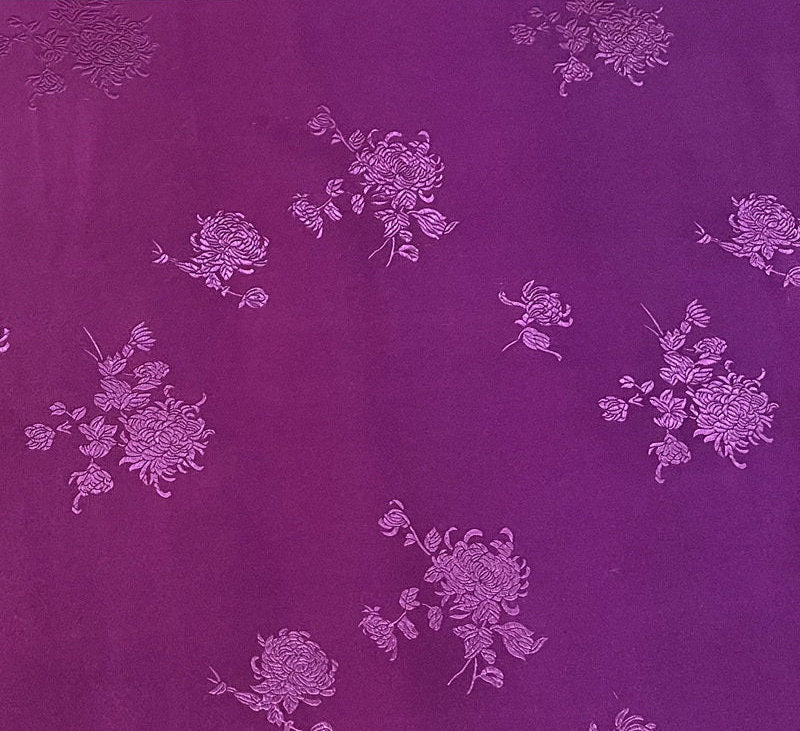 Chrysanthemum Tapestry Brocade Fabric: 29.5" Wide Silk Rayon Cheongsam Sewing