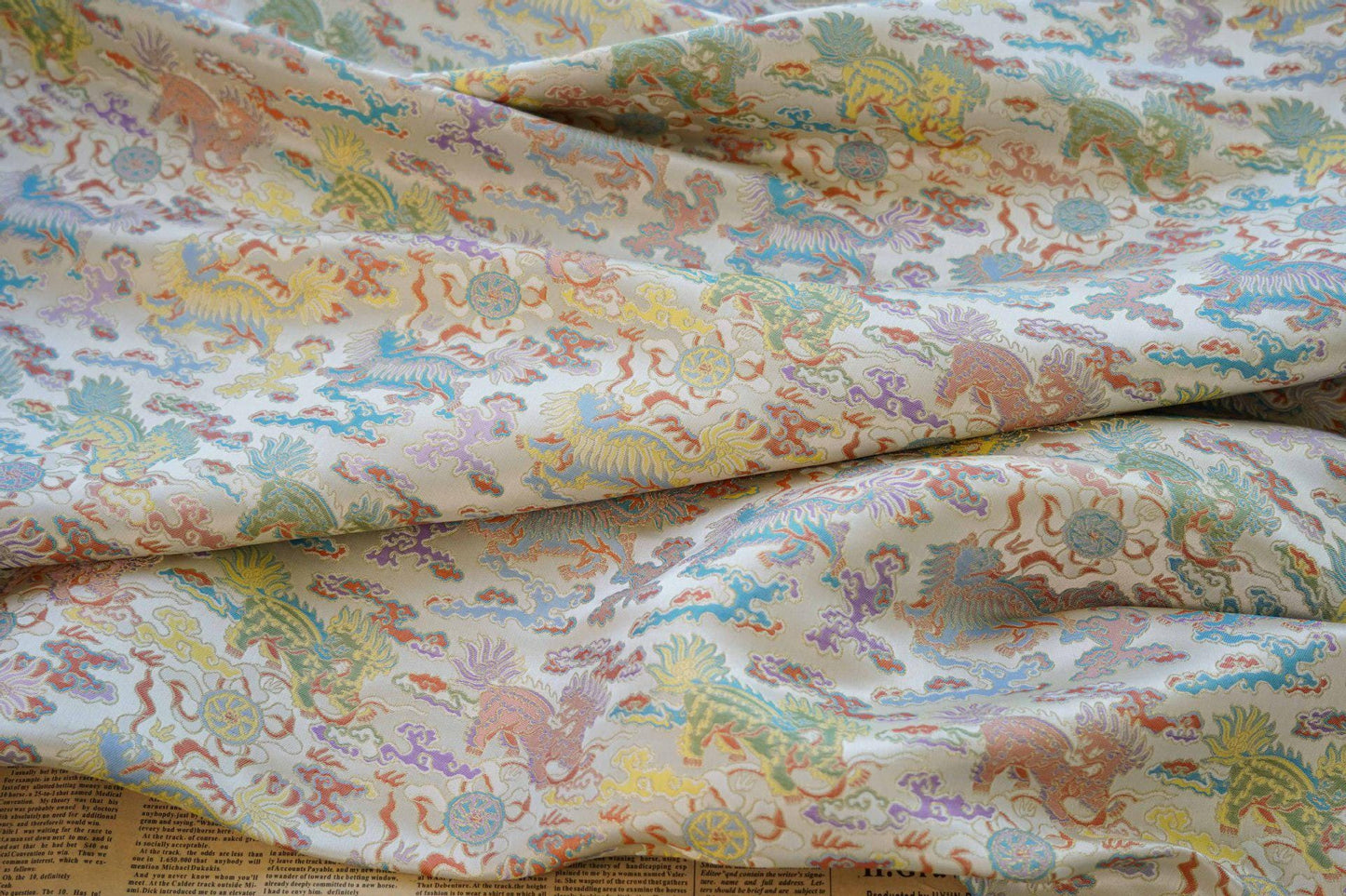 Kirin & Cloud Jacquard Brocade Fabric: Costume, Upholstery, Decor - 66��ï¿