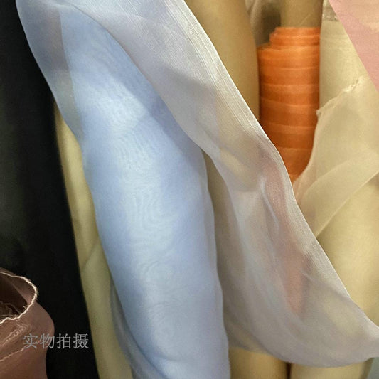 Tissu organza de soie pure : 6 mommes, matière première pour la confection de vêtements biologiques