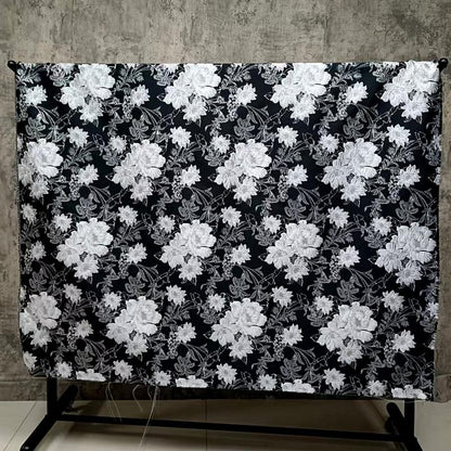 Gold Floral Jacquard Fabric: Metallic Brocade for Sewing - 59" Wide