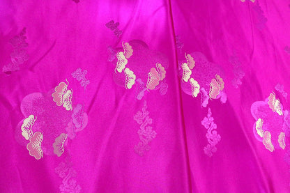 Tissu brocart tissé Nishijin : Tissu d'ameublement à motifs floraux en fil d'or