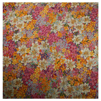 Botanical Tencel Linen Fabric: Floral Print, Eco-Friendly (59")