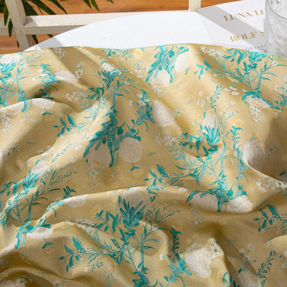 Tissu brocart jacquard à motifs floraux : 150 cm de large, rayonne, matériau de couture