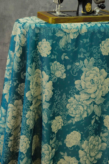 Tissu d'ameublement en satin de soie Peony Tea : 55 po de largeur, texture riche