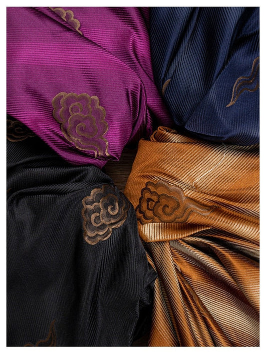 Cloud Brocade Fabric: Silk Rayon Jacquard, Costume Dress Material