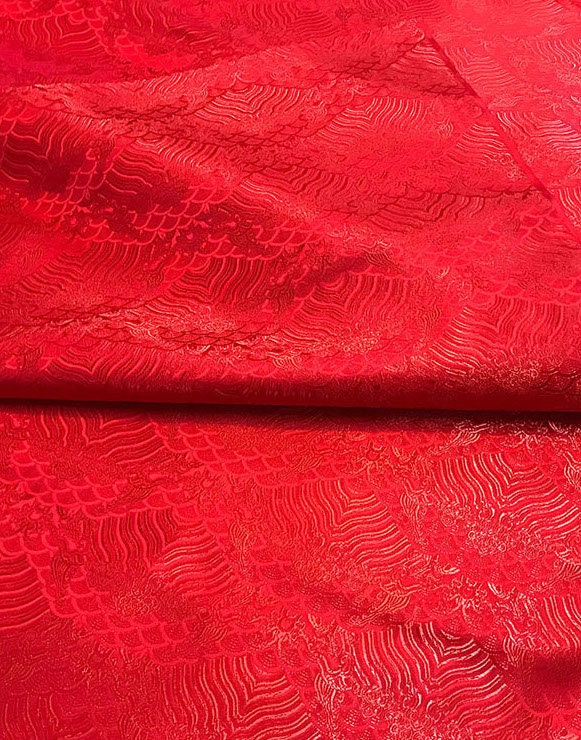 Silk Rayon Jacquard Brocade Fabric: Dressmaking & Upholstery (29.5"W)