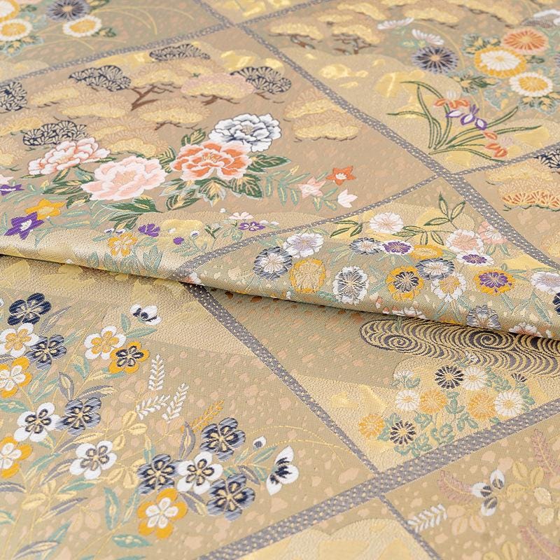 Nishijin Weaving Fabric: Japanese Style Silk Rayon Blend - 59"W - Poppylollipop