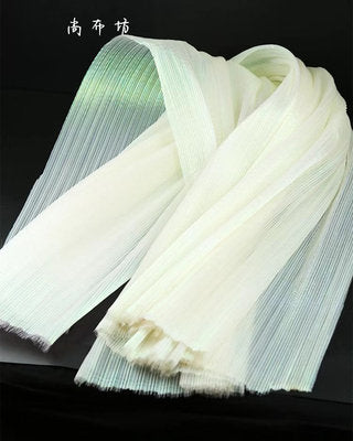 Crinkled Pleated Organza Fabric: 55" Wide Stiff Texture