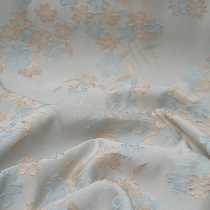 Gold Thread Floral Jacquard Fabric: Japanese Style Upholstery, Prom Dress Sewing Fabric (59" W)