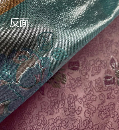 Tissu brocart à fleurs de prunier roses : Rayonne Cheongsam Qipao Matériel de couture