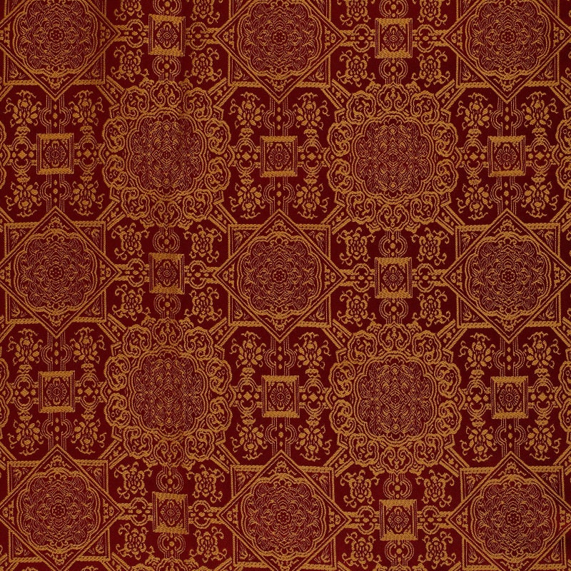 Auspicious Jacquard Brocade Fabric: 59"W Thangka Embroidery, Bohemia Decor