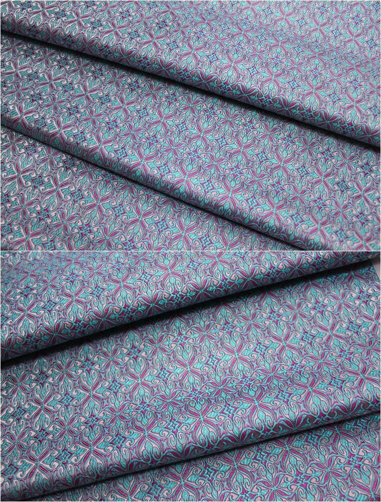 Floral Brocade Fabric: Chinese Style Silk Rayon Blend (29.5" Wide)