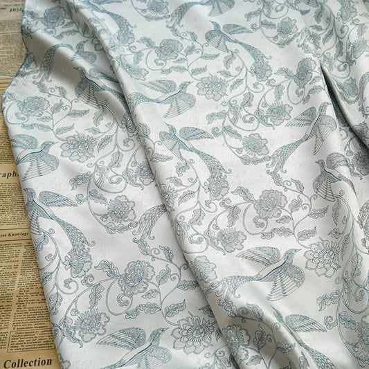 Phoenix Brocade Jacquard Fabric: Retro Palace Style Damask (by the meter)