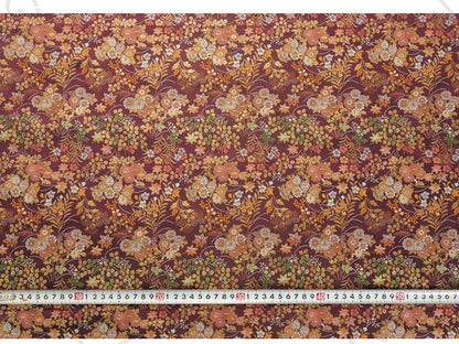 Japanese Silk Brocade Fabric: Daisy Floral Design, Wedding Fabric By The Meter