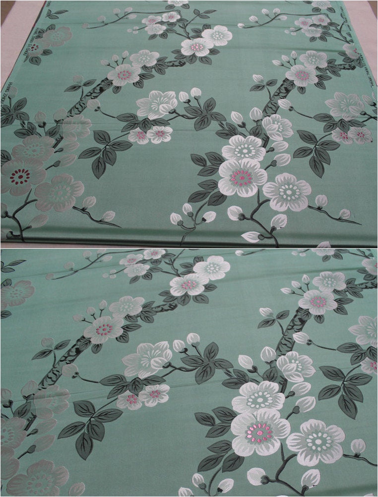 Plum Blossom Brocade Fabric: 29.5" Wide Silk Rayon Jacquard