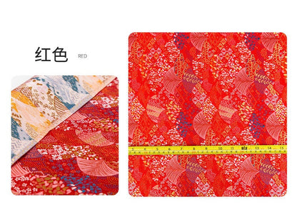 Tissu des éventails japonais Nishijin : Brocart jacquard de soie et rayonne