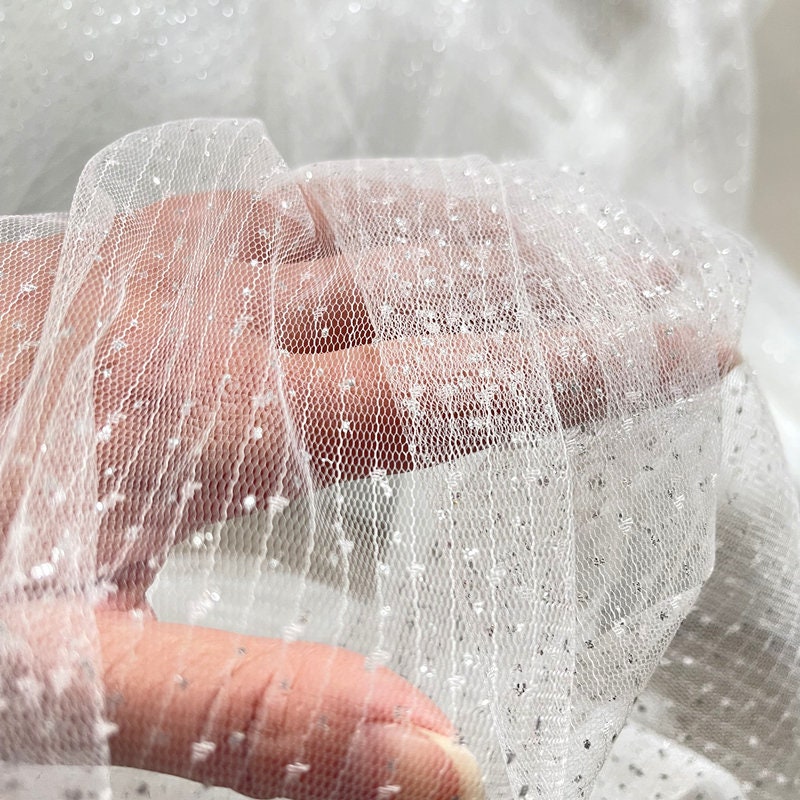 Lace Mesh Fabric, 3D Butterfly Embroidery, Sewing, DIY Decor (59"W)