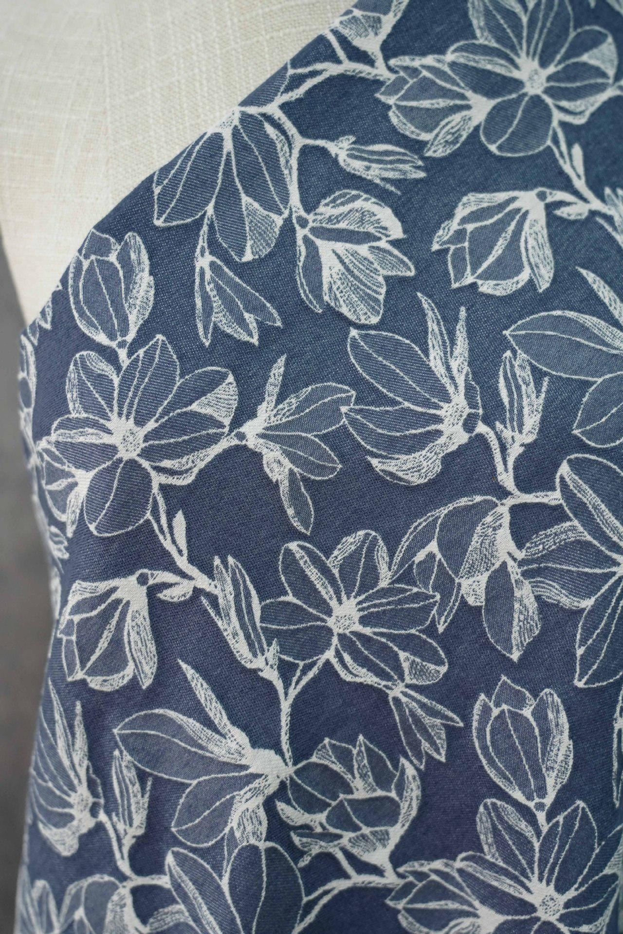 Jacquard Denim Fabric: 3D Jean Cotton, Thick Jacket Material, 53" Wide