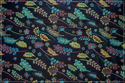 Floral Jacquard Woven Fabric: 3D Embossed Upholstery, Costume, Decor (55"W)