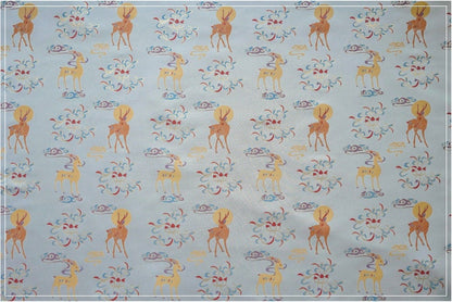 Gold Thread Jacquard Fabric: Chinese Style Rayon, 59" Wide