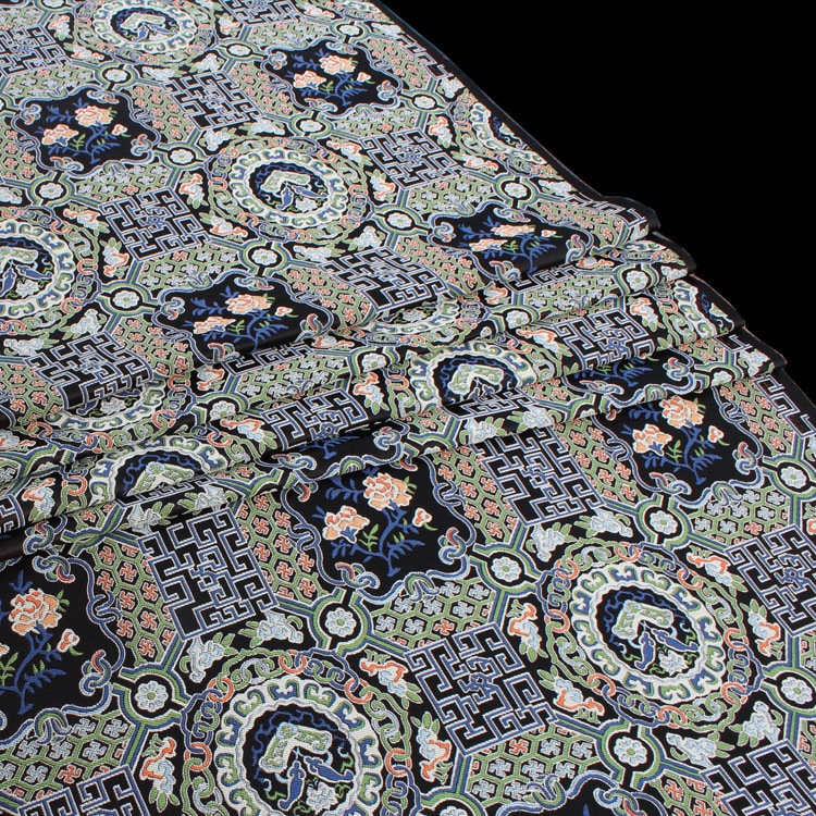 Embroidered Thangka Fabric: Red Tibetan Robe Mount, Upholstery & Costume Fabric